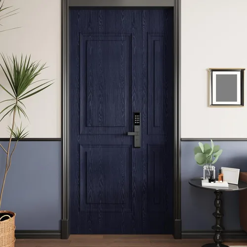 Miniatura 6 de CRE8TIVE Papel tapiz grueso de madera azul marino para despegar y pegar, papel de contacto de grano de madera sintética para armarios, cajones