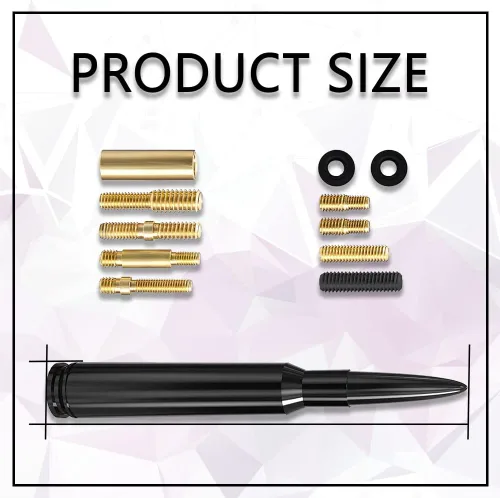 Miniatura 2 de Antena de bala para auto, camión, mástil de antena de bala para vehículo, antena de repuesto para automóvil compatible con Ford F150 F250 F350 Super