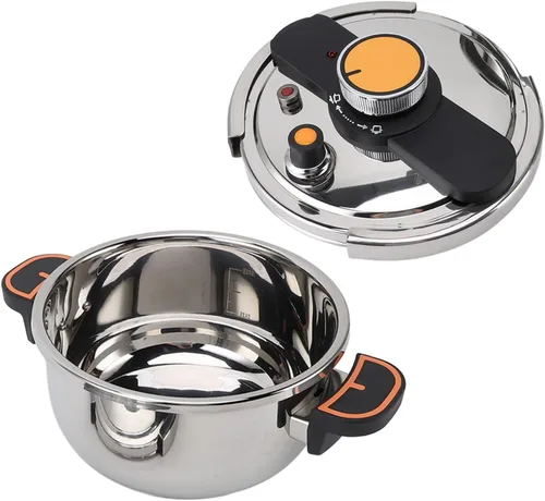 Miniatura 7 de JTLB Olla a presión profesional de acero inoxidable con calefacción uniforme eficiente y de gran capacidad, olla para conservas de cocina casera (5L)