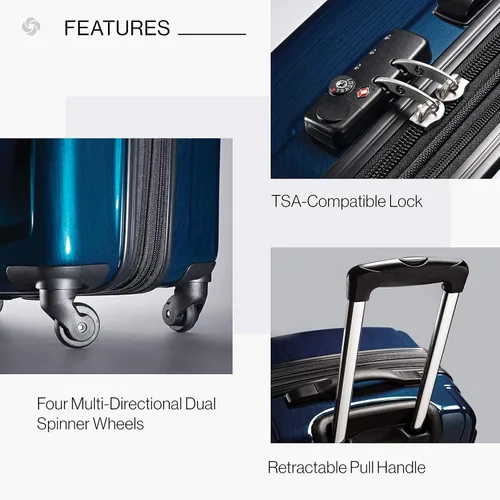Miniatura 159 de Samsonite Winfield 2 Equipaje rígido con ruedas giratorias, Azul profundo, Juego de 3 piezas (20/24/28)