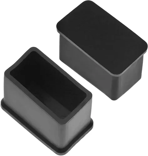 Miniatura 3 de Bonsicoky 20 tapas rectangulares de goma para patas de muebles de 1.18 x 0.59 pulgadas (1.181 in x 0.591 in), protectores de piso flexibles