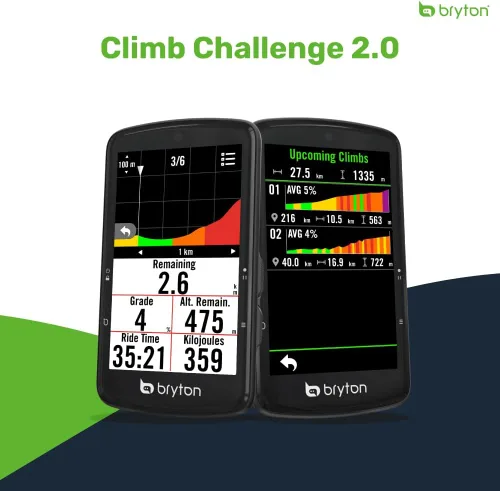 Miniatura 3 de Bryton Rider S810 3.5 pulgadas pantalla táctil GPS para bicicleta/computadora de ciclismo, batería de 50 horas, mapas y navegación fuera de línea
