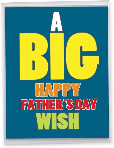 NobleWorks - Tarjeta divertida jumbo para el Día del Padre (8.5 x 11 pulgadas), tarjeta de notas de humor, regalo para papá, padrastro, abuelo -