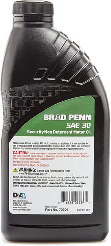 Miniatura 8 de PENNGRADE 70306, aceite de motor sin detergente de seguridad SAE 30, 1 cuarto de galón