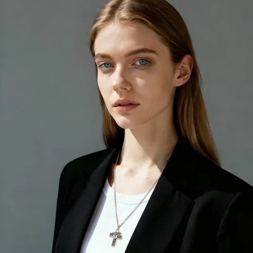 Miniatura 193 de Eusense San Miguel San Cristóbal San Benito San Judas Virgen María Collar chapado en oro 925 joyería religiosa para hombres y mujeres, collar