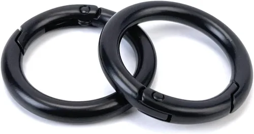 Miniatura 10 de 10 piezas de clips de mosquetón redondos con resorte, anillos en O, cierres de gatillo, hebillas de presión para llavero, costura, fabricación