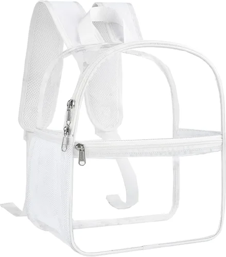 Miniatura 18 de Busiuw Mochila Transparente para Eventos de Estadio 12x12x6 Mini Pequeñas Mochilas Deportivas para Fanáticos, Aguamarina