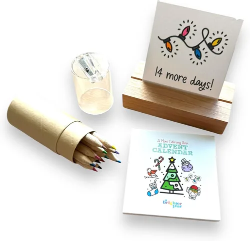 Miniatura 30 de A Brighter Year Mini libro para colorear para adultos, tamaño de bolsillo de 3 x 3 pulgadas, libro para colorear de viaje, papel grueso que no se