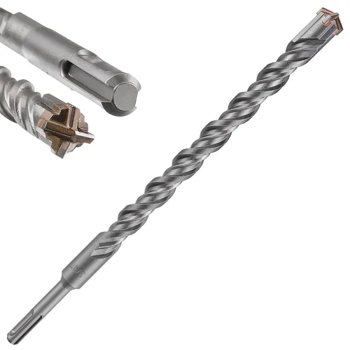 Miniatura 24 de Wensilon Kit de brocas para hormigón de 8 pulgadas, material de carburo de doble rosca de tipo cruzado, adecuado para hormigón, ladrillo, paredes
