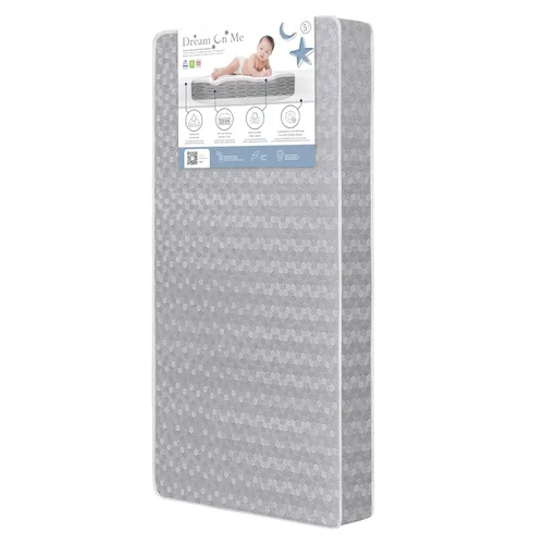 Miniatura 9 de Dream On Me Colchón de cama superior, se adapta a cunas estándar de tamaño completo y camas para niños pequeños, diseño reversible, 52 x 28 x 6