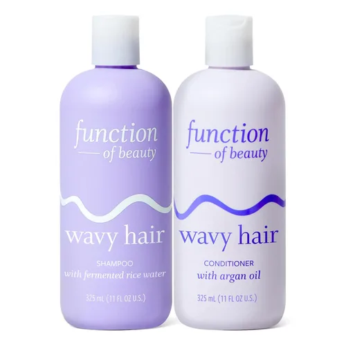 Function of Beauty Set de Champú y Acondicionador para Cabello Ondulado - Dúo de Champú y Acondicionador Sin Sulfatos para Textura Ondulada Natural