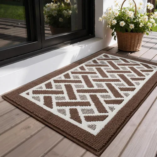 Miniatura 47 de GRANNY SAYS Tapete para puerta, de 32 x 20 pulgadas, tapete de bienvenida para exteriores, antideslizante, absorbe la suciedad para la entrada