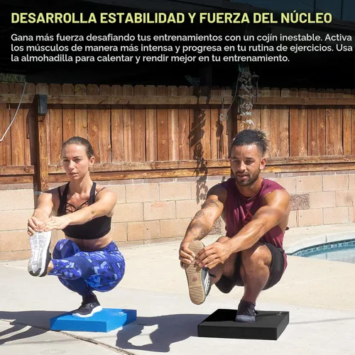 Miniatura 6 de ProsourceFit Almohadilla de equilibrio de ejercicio, alfombrilla de espuma acolchada antideslizante y rodillera para entrenamiento de fitness y Negro
