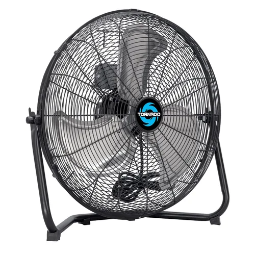 Miniatura 9 de Tornado - Ventilador de piso de metal de alta velocidad de 12 pulgadas, 3 velocidades, enfriamiento potente para espacios industriales, comerciales