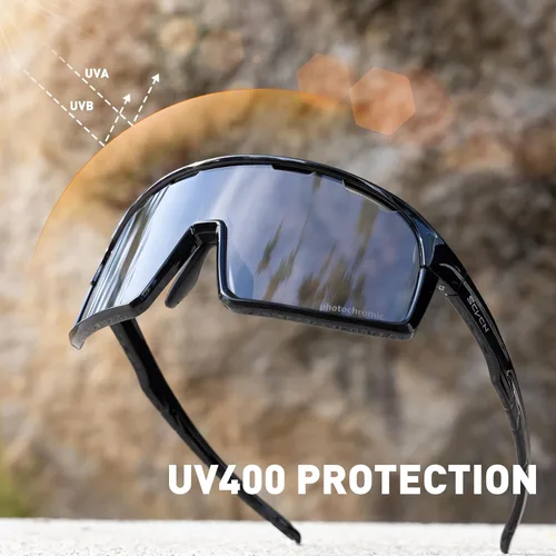 Miniatura 4 de SCVCN Photochromic Cycling Glasses Sport Sunglasses Clear MTB BMX Men Women Running Driving S145 Marco negro