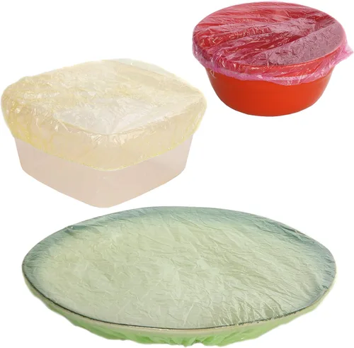 Miniatura 7 de Cubiertas elásticas para alimentos, tapas de plástico para almacenamiento de cocina, para preparación de comidas, juego de 24