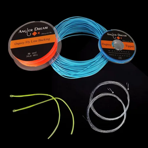 Miniatura 2 de AnglerDream WF - Kit de línea de pesca con mosca 1 2 3 4 5 6 7 8 9WT línea de pesca con mosca líder de línea de pesca con respaldo trenzado