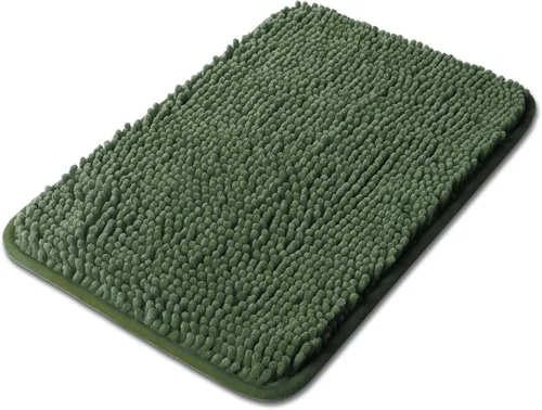 Miniatura 244 de Yeaban Alfombra de pasillo de baño de 24 x 72 pulgadas, antideslizante, alfombra de baño larga de felpilla gruesa, absorbente y lavable, alfombra