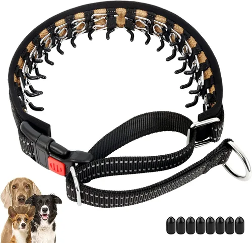 Miniatura 11 de Mayerzon Collar de Perro sin Tirones, Collar de Martingala Patentado para Perros Pequeños, Medianos y Grandes con Hebilla y Nylon Resistente