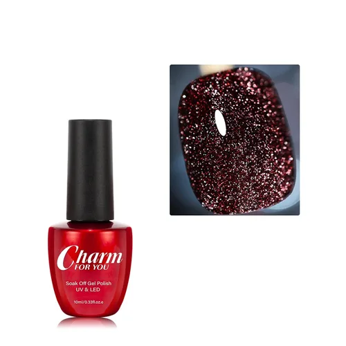 Miniatura 7 de VERONNI Explosion Diamond - Esmalte de uñas de gel reflectante brillante con purpurina brillante para remojar el gel de uñas UV, gel de diamante 03