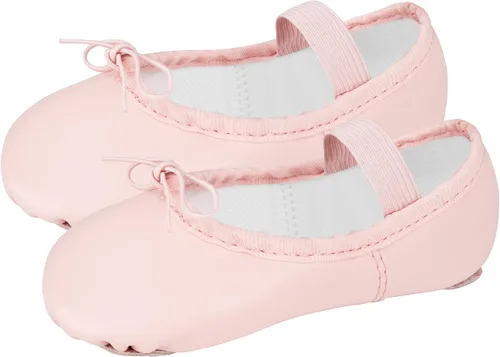 Miniatura 6 de Stelle Zapatos de ballet para niñas, zapatillas de baile de piel sintética para niños, zapatos de bailarina para niños pequeñosniños grandesmujeres