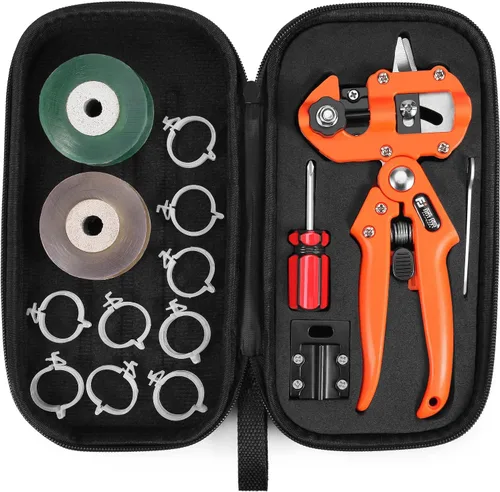FUJIWARA Herramienta de injerto de jardín, kit de poda multifuncional, injerto en U, injerto en V, injerto de Ω, para injerto de ramas de árboles