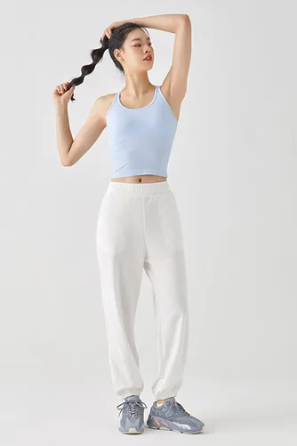 Miniatura 6 de sphinx cat - Camiseta corta de entrenamiento para mujer, camiseta sin mangas, acanalada, con espalda cruzada y brasier integrado
