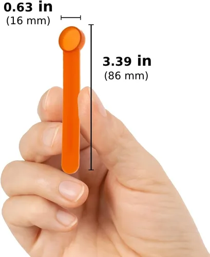 Miniatura 2 de Cuchara de 1/8 cucharadita (1/8 cucharadita de cuchara medidora) de plástico FitPowders (5, naranja)