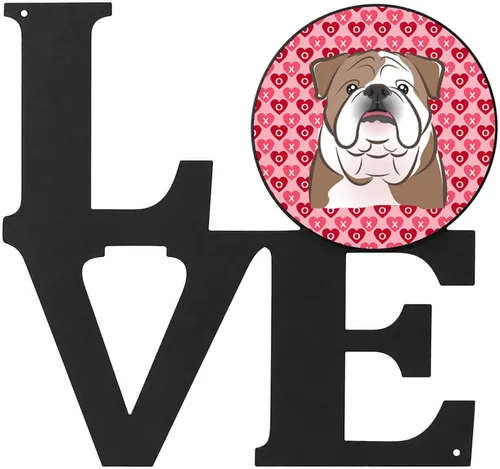 Caroline's Treasures BB5289WALV - Cuadro de pared (metal, 4.7 x 4.7 in), diseño de bulldog inglés, multicolor