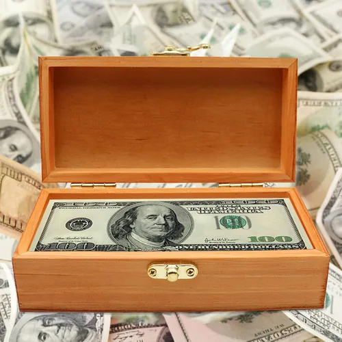 Miniatura 3 de Bandeja de moneda de madera con cerradura, bandeja de moneda de una fila, organizador de efectivo, caja de almacenamiento de dinero, organizador