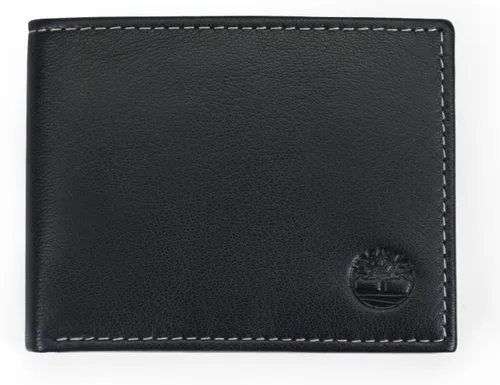 Cartera de cuero para hombre de Timberland con bolsillo abatible adjunto