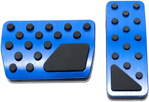 Miniatura 46 de Cubiertas de pedal de acelerador de gas de aleación de aluminio, accesorios interiores antideslizantes sin perforación, pedal de freno Pastillas