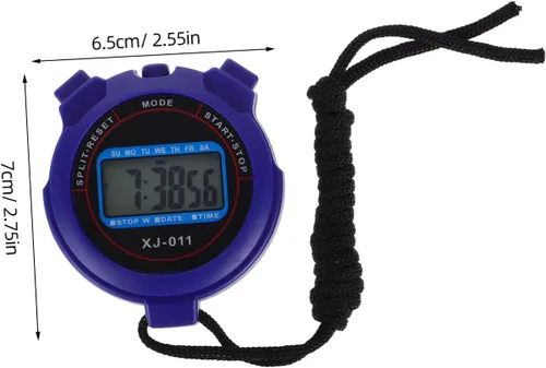 Miniatura 2 de Cronómetro deportivo digital con pantalla grande, funcionamiento silencioso para natación, correr, fitness, fácil de usar para entrenadores