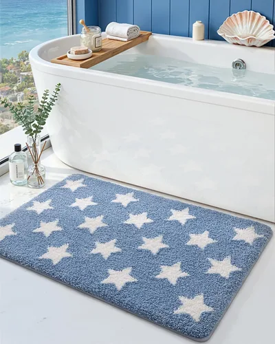 Miniatura 11 de DEXI Alfombras de baño antideslizantes, de 16 x 24 pulgadas, lavables de microfibra, tapete de baño de secado rápido, absorbente ultra suave