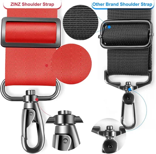 Miniatura 10 de ZINZ Correa de hombro universal de 59 pulgadas con almohadilla transpirable fija ultra gruesa, correa de hombro ajustable y resistente para bolsa