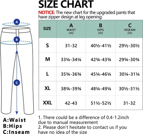 Miniatura 7 de Little Donkey Andy Men's Windproof Fleece Lined Hiking Cargo Pants Water Repellent Softshell Ski Snow Pants