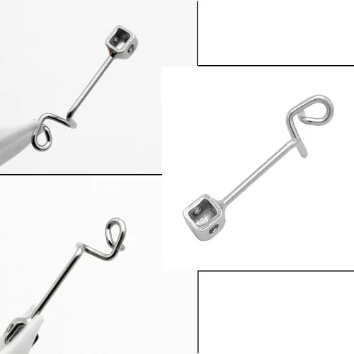 Miniatura 3 de 1 par de lentes de puente de nariz, lentes de repuesto de metal, piezas de repuesto, almohadillas de nariz, kits de reparación y destornillador