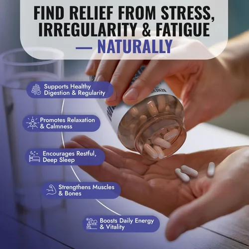 Miniatura 2 de Cápsulas de magnesio premium de 500 mg, fórmula de alta absorción citrato tamponado quelado para apoyar la digestión, los huesos, el sueño