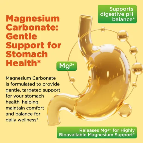 Miniatura 4 de Gomitas de carbonato de magnesio de 500 mg, suplemento de magnesio con vitamina C, D3 y B6 para apoyo muscular, hueso, digestivo e inmunológico