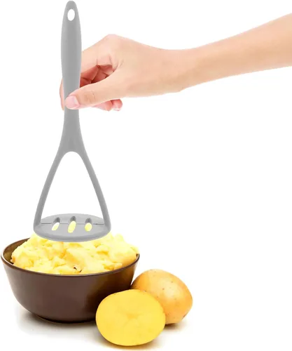Miniatura 2 de UPKOCH Triturador de papas de silicona, herramienta de cocina resistente y antiarañazos para puré de papas, frutas y verduras con agarre suave, apto