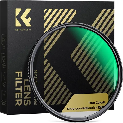 K&F CONCEPT 37mm Filtro polarizador CPL de reflectividad ultra baja True Color Filtro polarizador de lente circular para lentes de cámara con 28