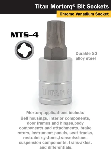 Miniatura 3 de Titan 68964 3/8-Inch Drive x MTS-4 Mortorq Bit Socket