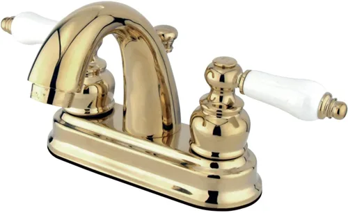 Miniatura 8 de Kingston Brass KB5611PL Restoration Grifo de Lavabo Centerset de 4 Pulgadas, Cromo Pulido
