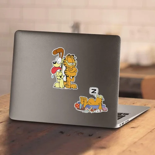 Miniatura 5 de Popfunk Camiseta y calcomanías clásicas de Garfield Paws Jaws Parody