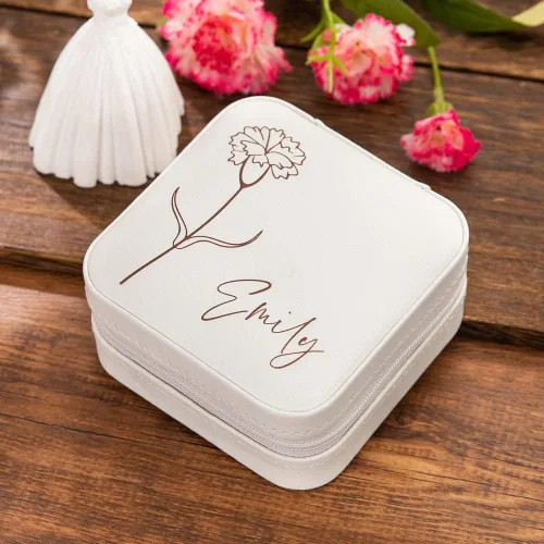 Miniatura 6 de Mini estuche de viaje personalizado para joyas, organizador de joyas de viaje, organizador de almacenamiento de viaje, organizador de almacenamiento