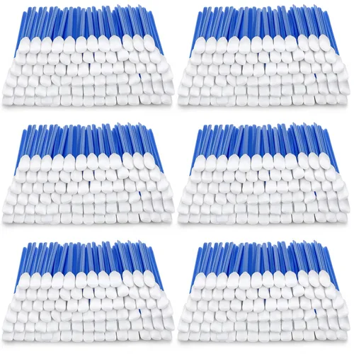 Miniatura 10 de Dunzy 300 piezas bastoncillos de limpieza de espuma con punta de esponja azul cuadrada rectangular de 5.12" para impresoras de inyección de tinta