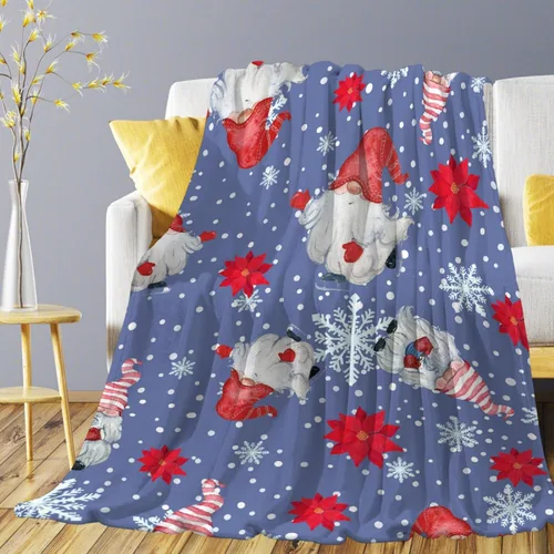 Miniatura 2 de Manta de gnomos navideños para adultos, mujeres, manta de franela suave y cálida para sofá, cama de viaje, 30 x 40 pulgadas para mascotas