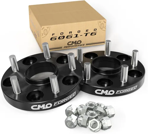 Miniatura 10 de Customadeonly Espaciadores de rueda forjados 5x114.3 para 370Z 350Z 240SX 300ZX GTR Murano Maxima Sentra (2 piezas de 0.59 pulgadas de grosor negro)