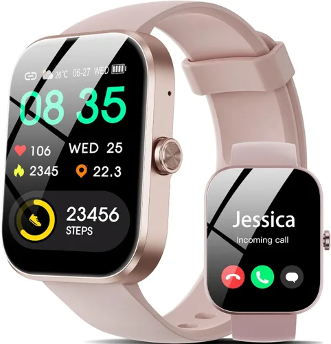 Reloj inteligente de 4,85 cm (1,91") HD para hombres y mujeres, rastreador de fitness Bluetooth con función de llamada, más de 112 deportes,