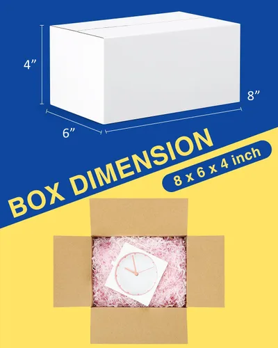 Miniatura 2 de Paquete de 40 cajas de envío pequeñas de 8 x 6 x 4 pulgadas, cajas de cartón corrugado para embalaje de pequeñas empresas, cajas blancas de correo